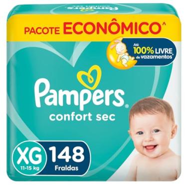 Imagem de Fralda Pampers Confort Sec XG 148 Unidades, Pampers