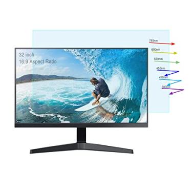 Imagem de YINOVEEN Protetor de tela antiluz azul de 32 polegadas (708 x 398 mm), para tela HP/ASUS/Acer/Dell/SAMSUNG/LG de 32 polegadas com filtro antirreflexo de luz azul de proporção de 16:9