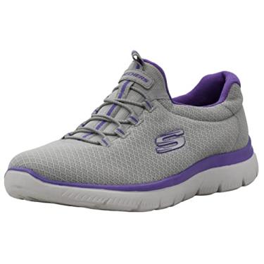 Imagem de Skechers Tênis feminino Dynamight, Cinza/roxo, 36 BR