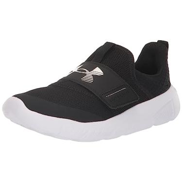 Imagem de Under Armour Tênis de corrida feminino Grade School Flash, (001) Preto/Preto/Branco, 18 BR