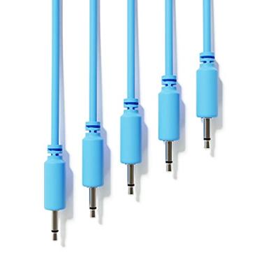 Imagem de ExcelValley - Pacote com 5 - Cabos de Patch Mono Modulares - Sintetizador Eurorack TS 3,5 mm 1/20.3 cm [Azul | 60 cm - 23,62"]