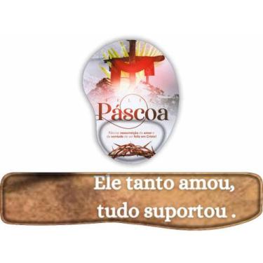 Imagem de KIT Mouse Pad + Apoio de teclado Imagens Do Real Signficado Da  Páscoa