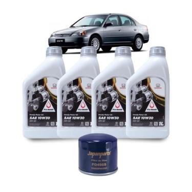 Imagem de Kit Troca de Óleo Civic 1.7 16v Gasolina 2001-2006 - HONDA