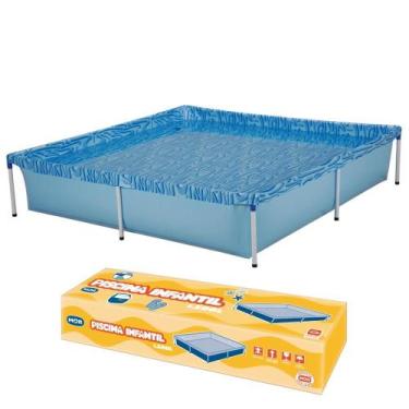 Imagem de Piscina Infantil Criança Quadrada Estrutural Pvc 1500 Litros - Mor