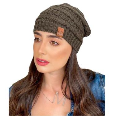 Imagem de Touca Caída Tricô Gorro Boina Beanie Lã Masculina Feminina Macio Quent