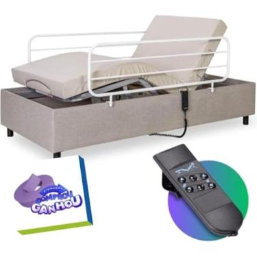 Imagem de Cama Hospitalar Elétrica Zeus Pilati + Colchão Hospitalar com Capa + Par de Grades - Bivolt - Capacidade 150kg (200 cm x 90 cm x 42 cm)