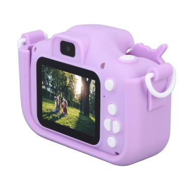 Imagem de Câmera Selfie Infantil, Filmadora de Vídeo Infantil, Desligamento Automático, Lente Dupla, Capa Fofa Multifuncional 1080P para Meninos e Meninas para Atividades Ao Ar Livre (Roxo)