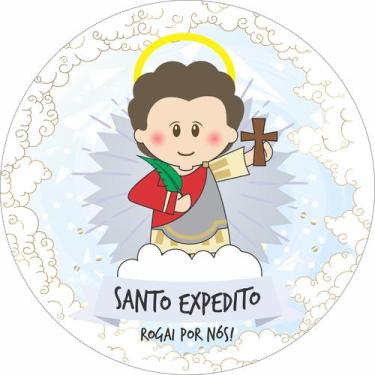 Imagem de Painel de Lona Redondo Santinhos Católicos Santo Expedito - Fabrika de