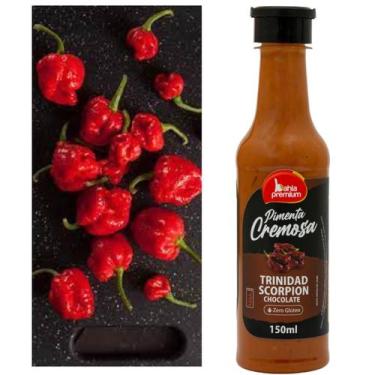 Imagem de Molho Pimenta Cremosa Trinidad Scorpion Chocolate Bahia Premium 150ml 