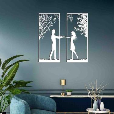 Imagem de Quadro Decorativo Casal De Mãos Dadas Vazado - Mdf 3Mm 001 - Decoarts