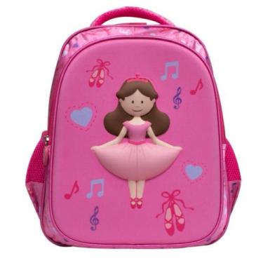 Imagem de Mochila Costas Bailarina 3D Passeio Escolar Infantil Meninas - Yins, B