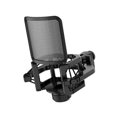 Imagem de Harilla Suporte Universal de de Choque para Microfone Clipe de Suporte de de Choque Destacável Profissional para Microfone de Condensador de, Preto