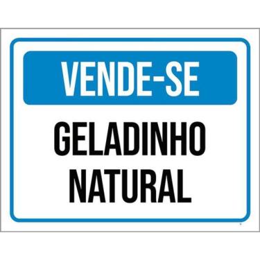 Imagem de Kit 3 Placas Vende-Se Geladinho Natural Azul