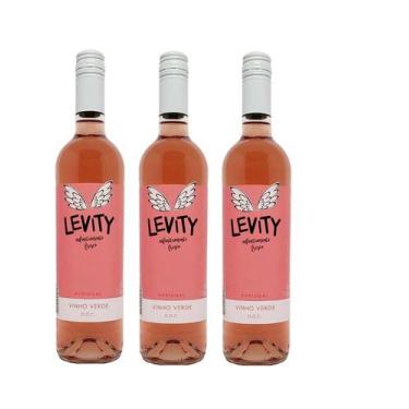 Imagem de Kit Vinho Levity Português Rosé Meio Seco 750ml 3 unidades