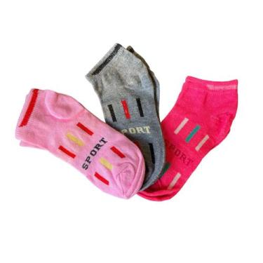 Imagem de Kit 12 Pares Meias Coloridas infantil inverno frio atacado - Lynx prod