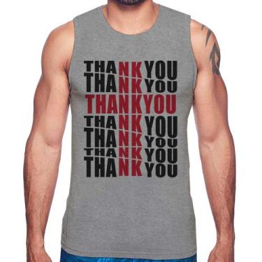 Imagem de Regata Thank You Cruz - Foca na Moda, Cinza, P