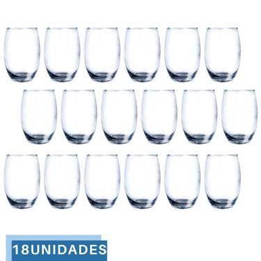 Imagem de 18 Copos Vidro Duravel Transparente Redondo 465ml Aruba Nadir - NADIR 