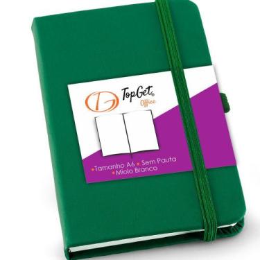 Imagem de Caderneta de Anotações 14x21cm 80 Folhas Sem Pauta - TopGet, Verde
