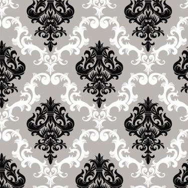 Imagem de Papel de parede Para Quartos E Sala Com Fundo Cinza E detalhes em Bran