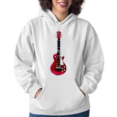 Imagem de Moletom Feminino Guitar Píxel - Foca na Moda, Branco, GG
