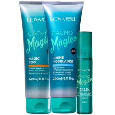 Imagem de Kit Lowell Cacho Mágico Shampoo 240ml + Creme Modelador 240ml + Óleo 60ml