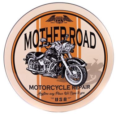 Imagem de Luminoso de Parede Mother Road Motos Retrô Vintage para Bar, Garagem, Churrasqueira, Espaço Gourmet