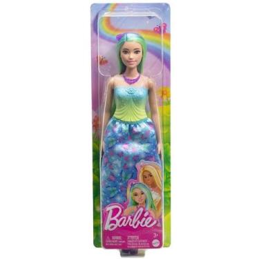 Imagem de Barbie Fantasy Princesa Vestido de Sonhos Verde Mattel HRR07