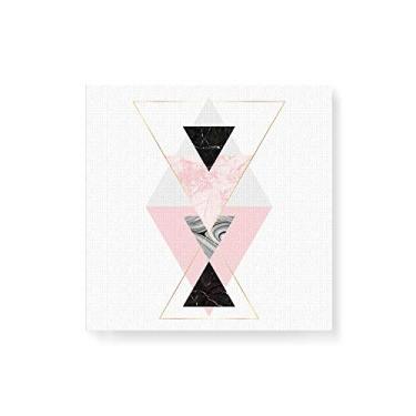 Imagem de Arte Maníacos Quadro Decorativo em Tela Canvas Geométrico Triângulos Ampulheta - 20x20cm