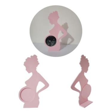 Imagem de Porta Retrato Gestante - Espaço 3D, Rosa