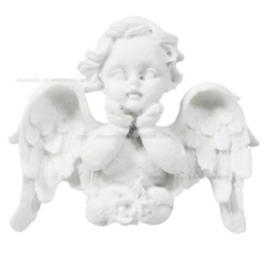 Imagem de Puxador Rosto Anjo 6,5x5,5x5 R0277 Resina - Atacadão do Artesanato Mdf