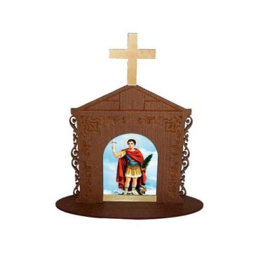 Imagem de Display Enfeite de Mesa Religioso Capelinha Oratório Santo Expedito 20
