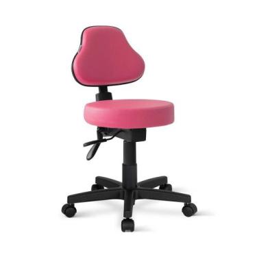Imagem de Cadeira Mocho Sapri Giratória Back Rosa - Flex Cadeiras