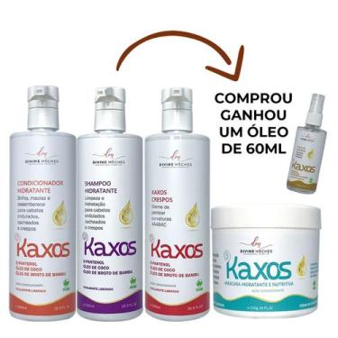 Imagem de Kit Divine Mèches Kaxos Shampoo Cond Creme Crespos Máscara