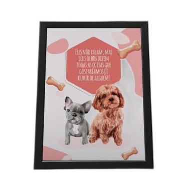 Imagem de Quadro Com Moldura Eles Não Falam, Mas Os Olhos Dizem Tudo - Quadros T
