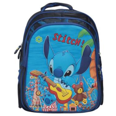 Imagem de Mochila Infantil Stitch Bolsa de Costas Estampa 3D Tam G - Plike