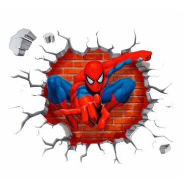 Imagem de Papel De Parede Adesivo, Infantil Homem Aranha HQ Buraco 1x1 - Final D