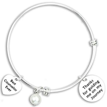 Imagem de Kivosliviz Presentes de conselheiro presentes de agradecimento para conselheiros Best Counselor Ever School Counselor Jewelry, Aço inoxidável, arenito,