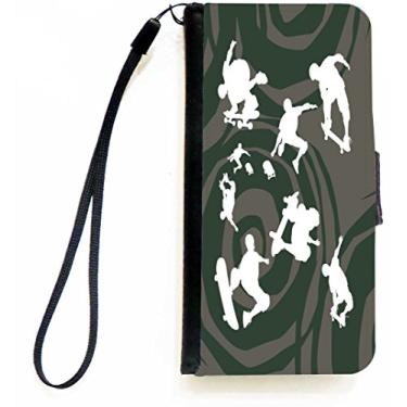 Imagem de Rikki Knight Capa carteira flip colorida arco-íris com espiral líquido para iPhone 5c da Apple