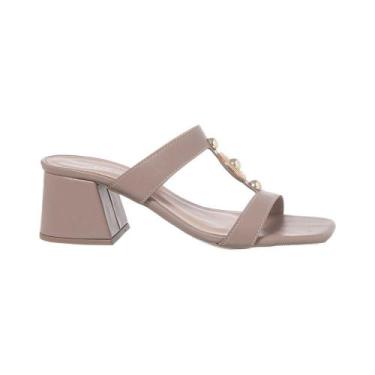 Imagem de Tamanco Feminino Salto Grosso Bloco Médio Social Casual Moda - Stessy 