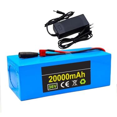 Imagem de Bateria de Ebike 36V 20Ah Bateria de lítio para E-Bike 36V, Pacote de bateria de lítio 10S4P, para motor de 250W-1000W, scooter de bicicleta elétrica (com carregador)