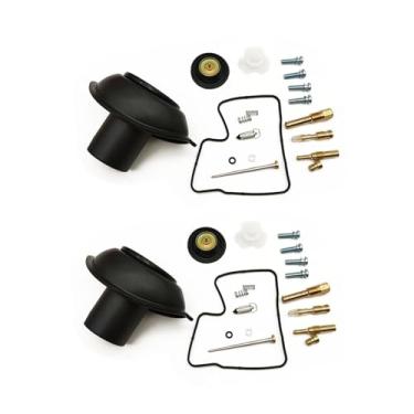 Imagem de 2 conjuntos de kit de reparo de carburador de carburador válvula de corte de ar de pistão a vácuo de diafragma para Shadow VLX600 VT600C VT600CD XL 600 C CD (2 conjuntos)
