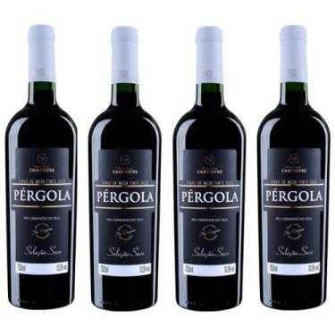 Imagem de Kit 4 Un Vinho Tinto Seco Seleção Pérgola 750 ml