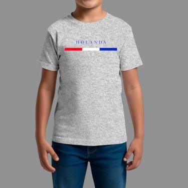 Imagem de Camiseta Infatil Masculina Streetwear Casual Manga Curta Holanda - Rod
