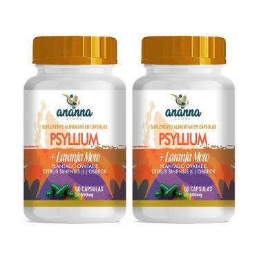 Imagem de 2x Suplemento Psyllium c/ Laranja Moro 60 Caps 500mg - Ananna Store