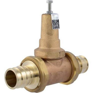 Imagem de Cash Acme Válvula reguladora de pressão EB45, união dupla, expansão de 5 cm, parte superior de metal, 60 PSI, PVA54M-DUEX-60