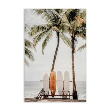 Imagem de Stupell Industries Hawaii Surfboards View Canvas Wall Art Design por Sisi and Seb, 61 x 91 cm