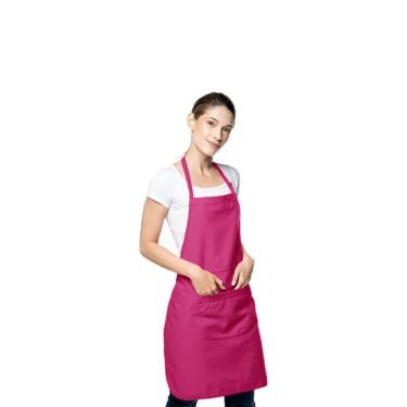Imagem de Avental Rosa Pink com Bolso Cozinha Bar Jardinagem Unissex
