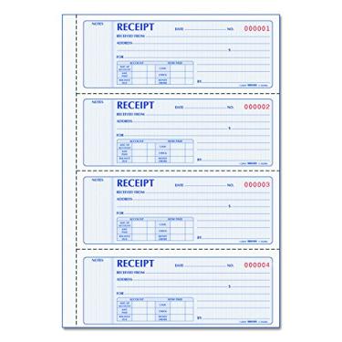 Imagem de Rediform Livros de recibos de dinheiro de capa macia sem carbono Prestige Duplicate (8L806)