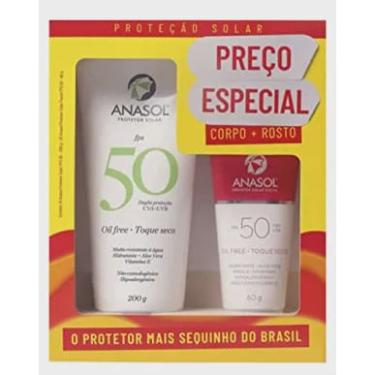 Imagem de Kit Protetor Solar Fps50 corpo 200g + fps50 rosto 60g - Anasol
