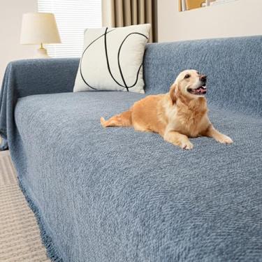 Imagem de Sofa Cover, Waterproof Couch Cover, Thickened Chenille Sofa Cover, Pet-Friendly Wear-Resistant Sofa Cover, Washable Sofa Cover for Living Room(Blue,71 * 103in)